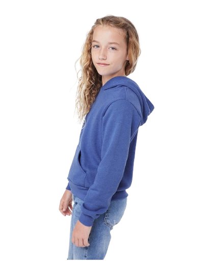 Youth Sponge Fleece Pullover Hoodie - Heather True Royal