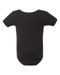 Infant Baby Rib Short-Sleeve One-Piece - Black