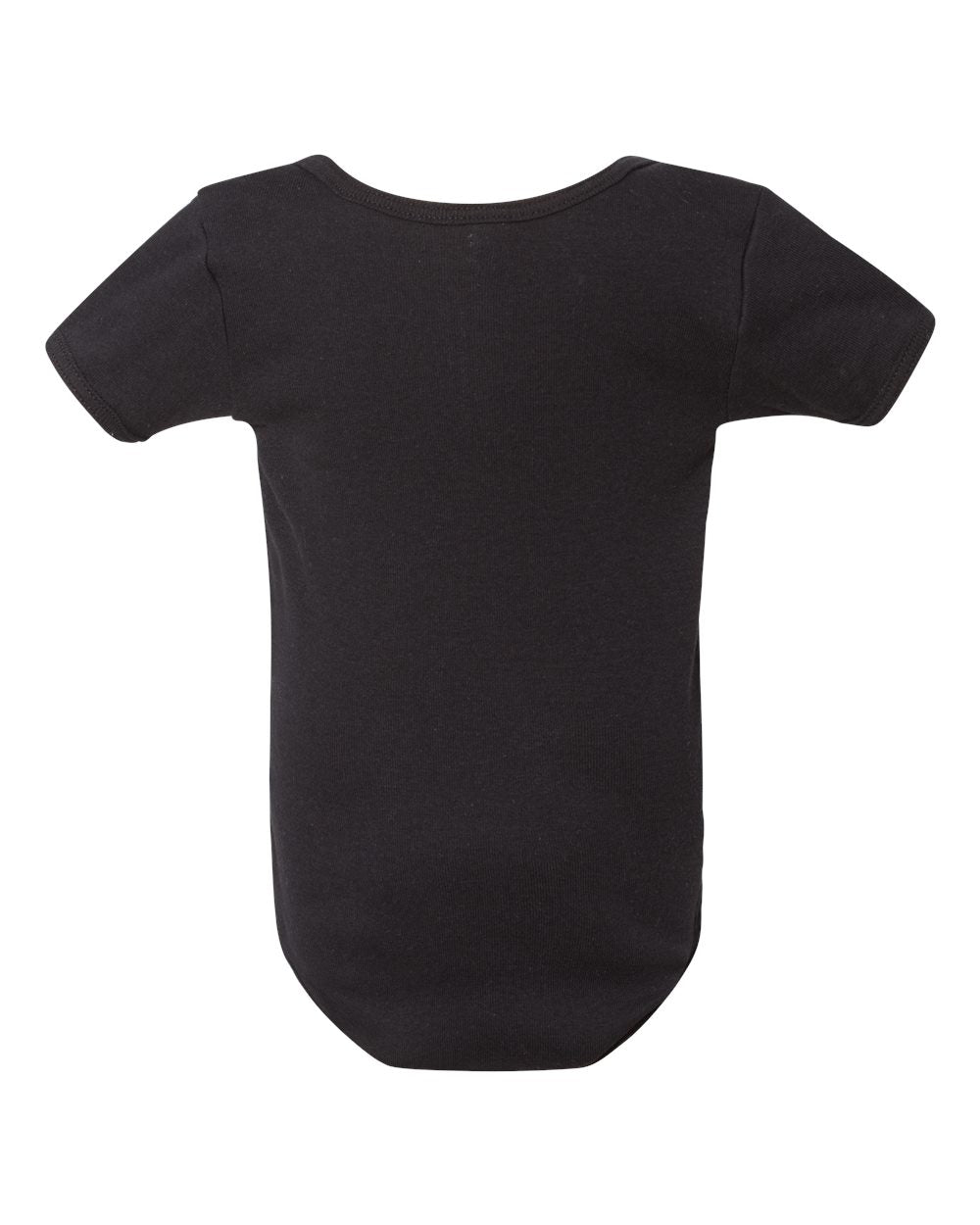 Infant Baby Rib Short-Sleeve One-Piece - Black