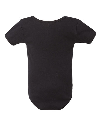 Infant Baby Rib Short-Sleeve One-Piece - Black