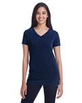 Women's Cross Dye Short-Sleeve V-Neck T-Shirt - Electric Blue