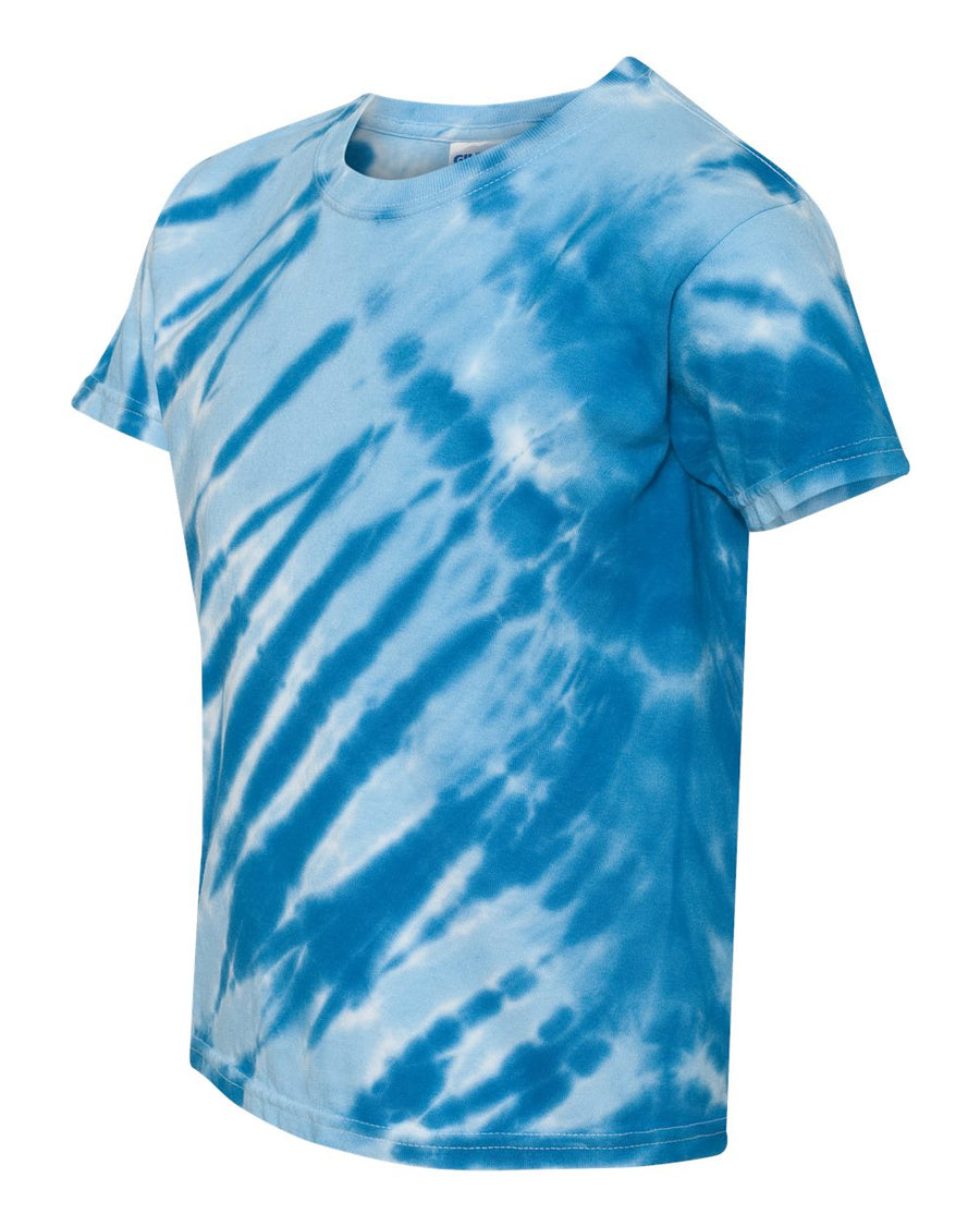 Youth One Color Tiger Stripe T-Shirt - Royal