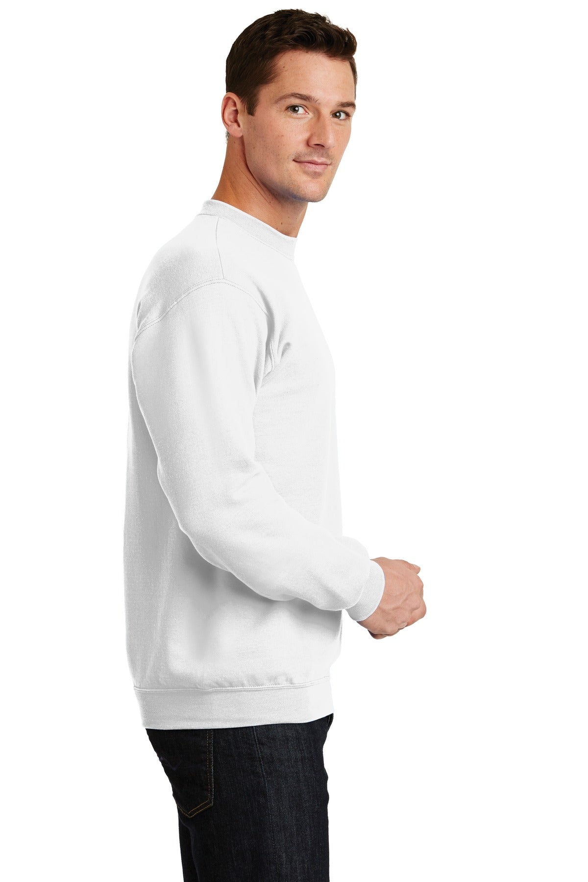 Unisex Core Fleece Crewneck Sweatshirt - White