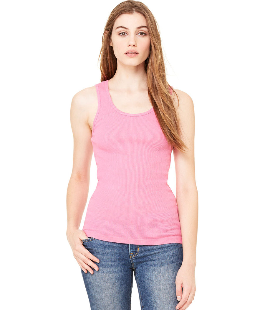 Women's 2x1 Rib Tank - Very Pink