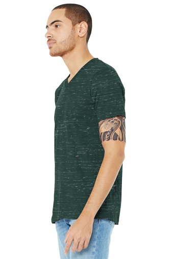 Unisex Jersey Short-Sleeve V-Neck T-Shirt - Forest Marble