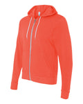 Unisex Poly-Cotton Sponge Fleece Full-Zip Hoodie - Coral