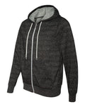 Unisex Poly-Cotton Sponge Fleece Full-Zip Hoodie - Digital Black