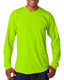 Bayside BA6100 - Unisex 100% Cotton Long Sleeve T-Shirt - Lime Green