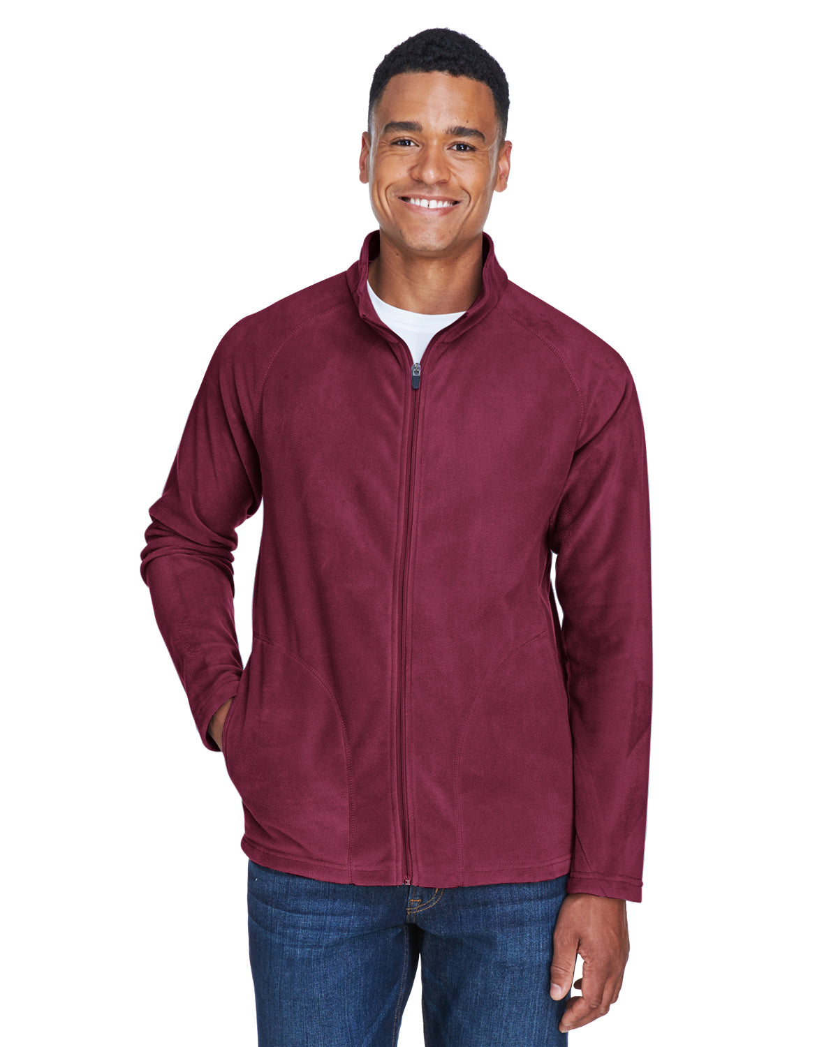 Men's Campus Microfleece Jacket - Sport Maroon