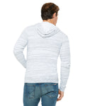 Unisex Poly-Cotton Sponge Fleece Full-Zip Hoodie - Light Gray Marble