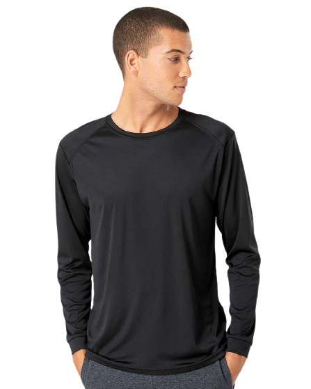Unisex Long Sleeve Performance Tee - Black