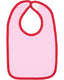 Rabbit Skins RS1004 - Infant Jersey Contrast Trim Velcro™ Bib - Pink / Red