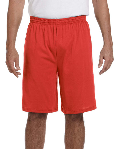 Unisex Longer-Length Jersey Short - Red