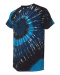 Unisex Multi-Color Spiral Short Sleeve T-Shirt - Deep Sea