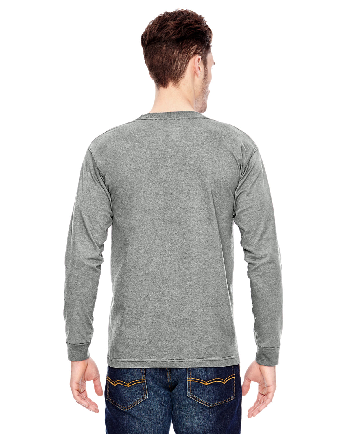 Unisex 100% Cotton Long Sleeve T-Shirt - Dark Ash