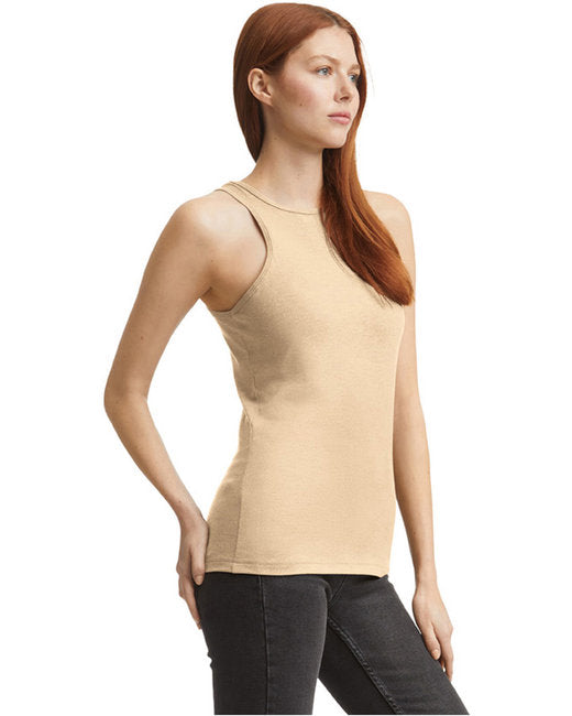 Women's CVC Racerneck Tank - Heather Bone