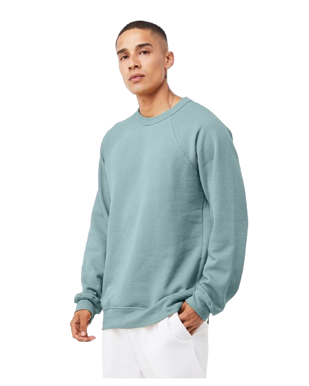 Unisex Sponge Fleece Raglan Sweatshirt - Heather Blue Lagoon