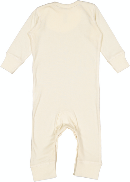 Infant Long-Sleeve Baby Rib Coverall - Natural