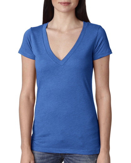 Women's Triblend Deep V - Vintage Royal