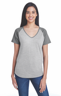 Women's Tri-Blend Raglan T-Shirt - Heather Gray / Heather Graphite