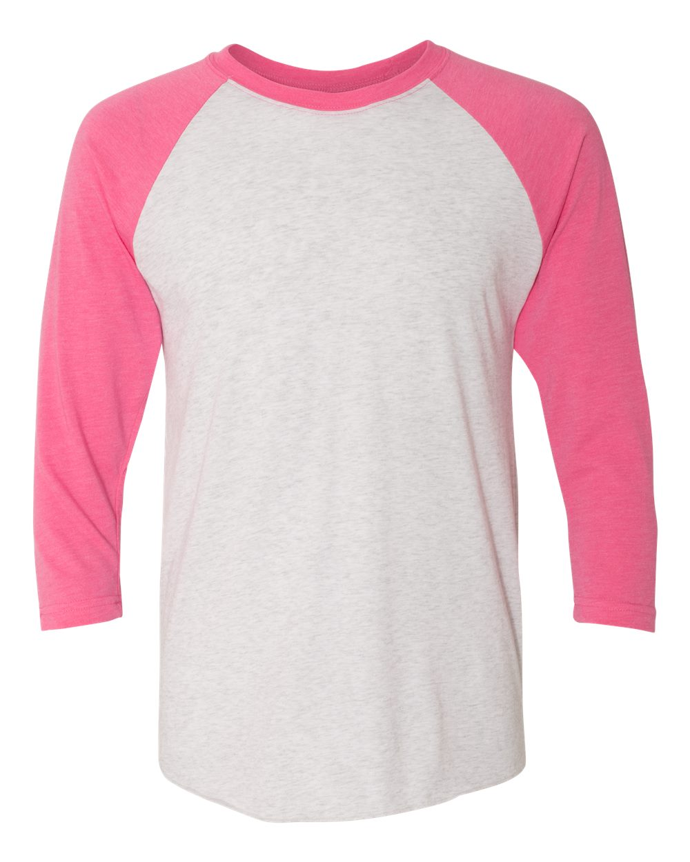 Unisex Triblend 3/4-Sleeve Raglan - Vintage Pink / Heather White