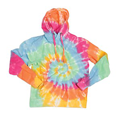 Unisex Multi-Color Spiral Pullover Hoodie - Aerial