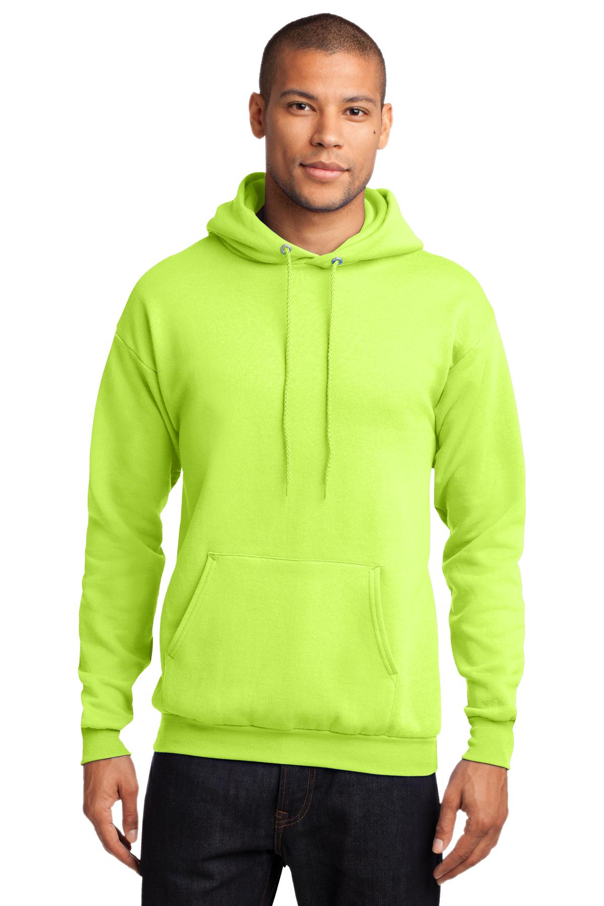 Unisex Core Fleece Pullover Hoodie - Neon Yellow