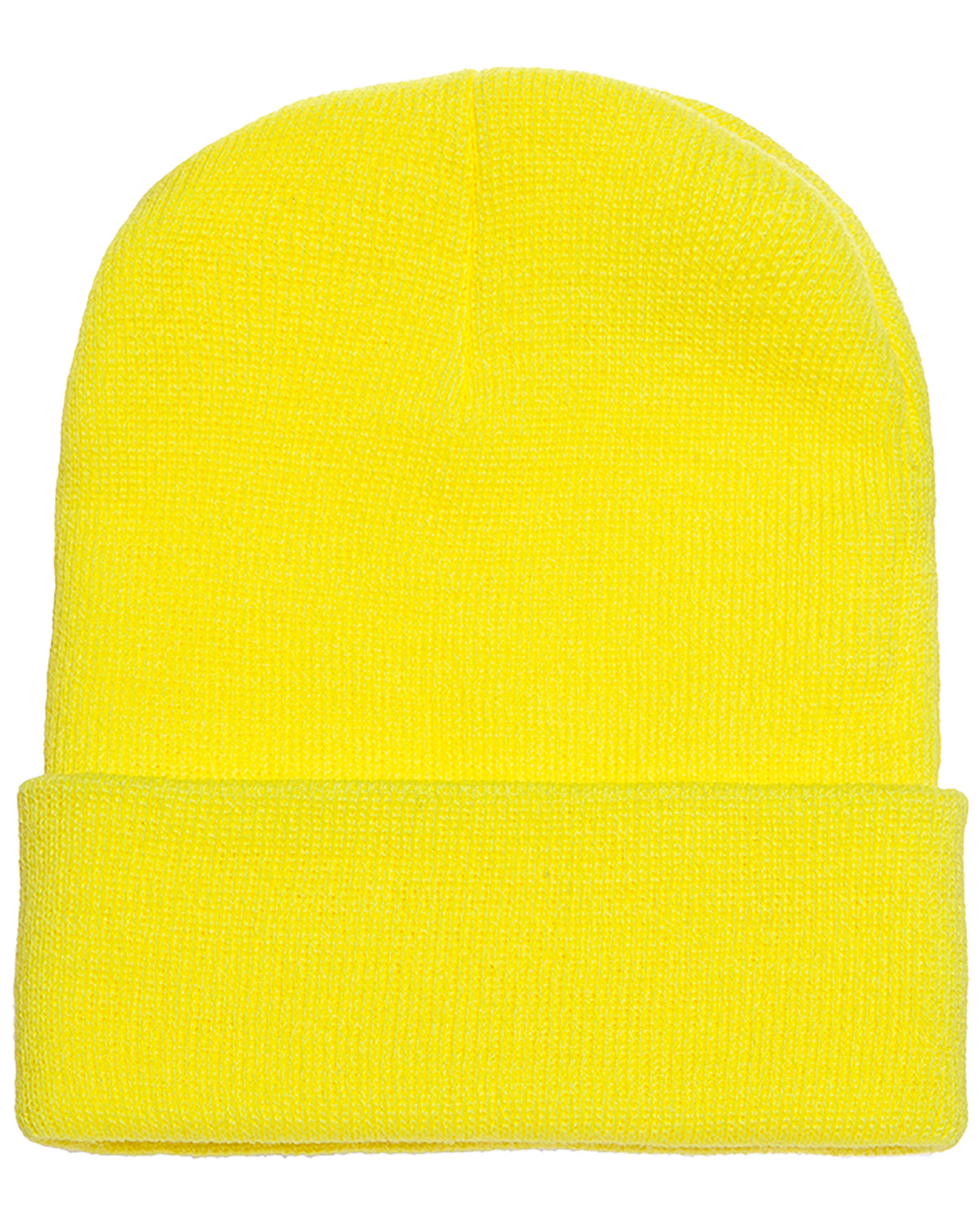 Unisex Cuffed Knit Beanie - Safety Yellow