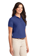 Women's Silk Touch Polo - Med Blue