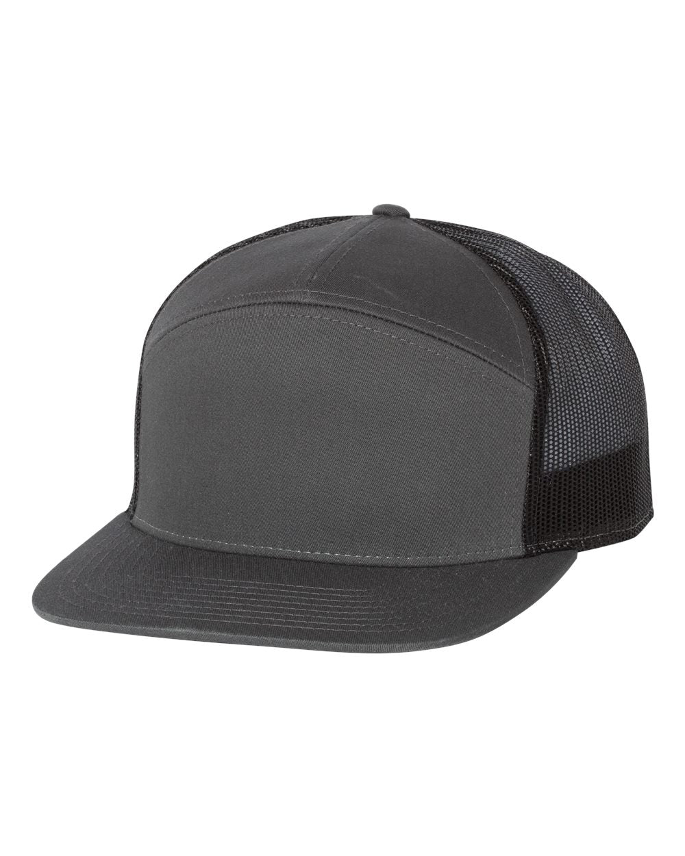 Seven-Panel Trucker Cap - Charcoal / Black