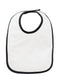 Rabbit Skins RS1004 - Infant Jersey Contrast Trim Velcro™ Bib - White / Black