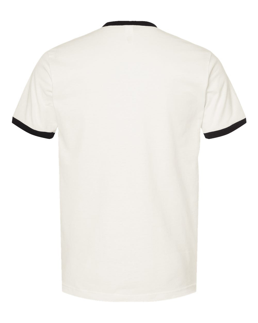 Unisex Fine Jersey Ringer Tee - Vintage White / Black