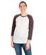 Next Level 6051 - Unisex Triblend 3/4-Sleeve Raglan - Vintage Purple / Heather White