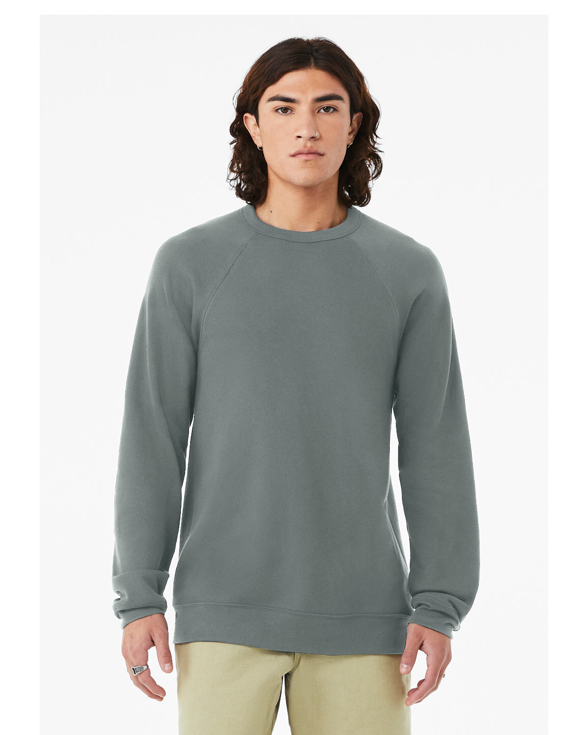 Unisex Sponge Fleece Raglan Sweatshirt - Blue Storm