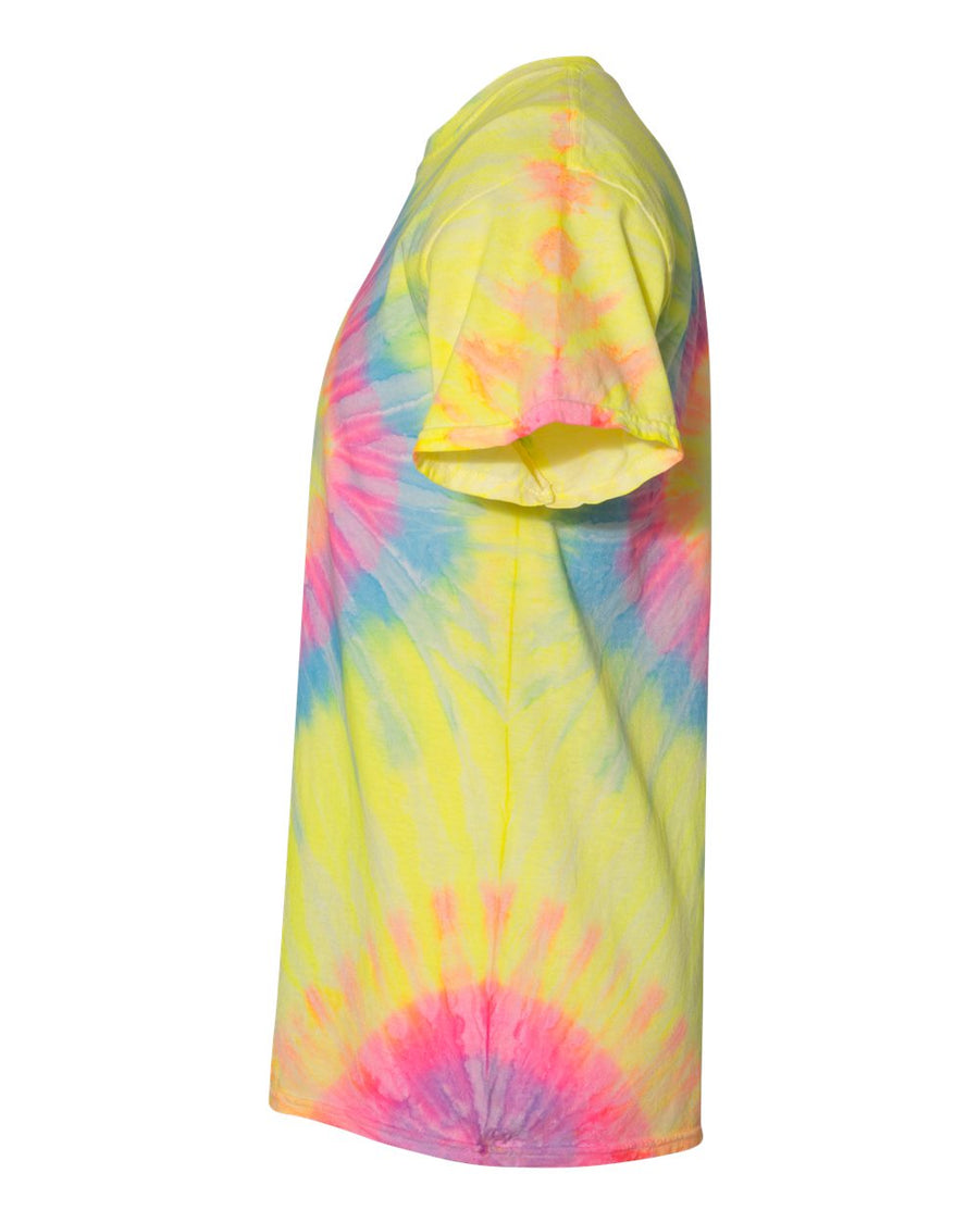 Unisex Multi-Color Spiral Short Sleeve T-Shirt - Dayglo