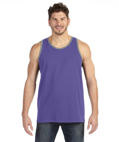 Unisex Lightweight Tank - Heather Purple / Heather Gray