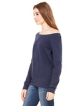 Women's Sponge Fleece Wide Neck Sweatshirt - Navy