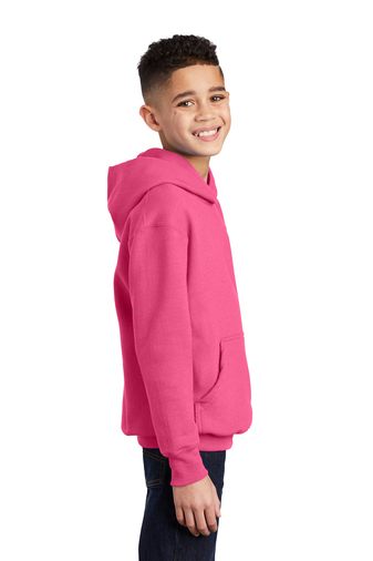 Youth Core Fleece Pullover Hoodie - Neon Pink