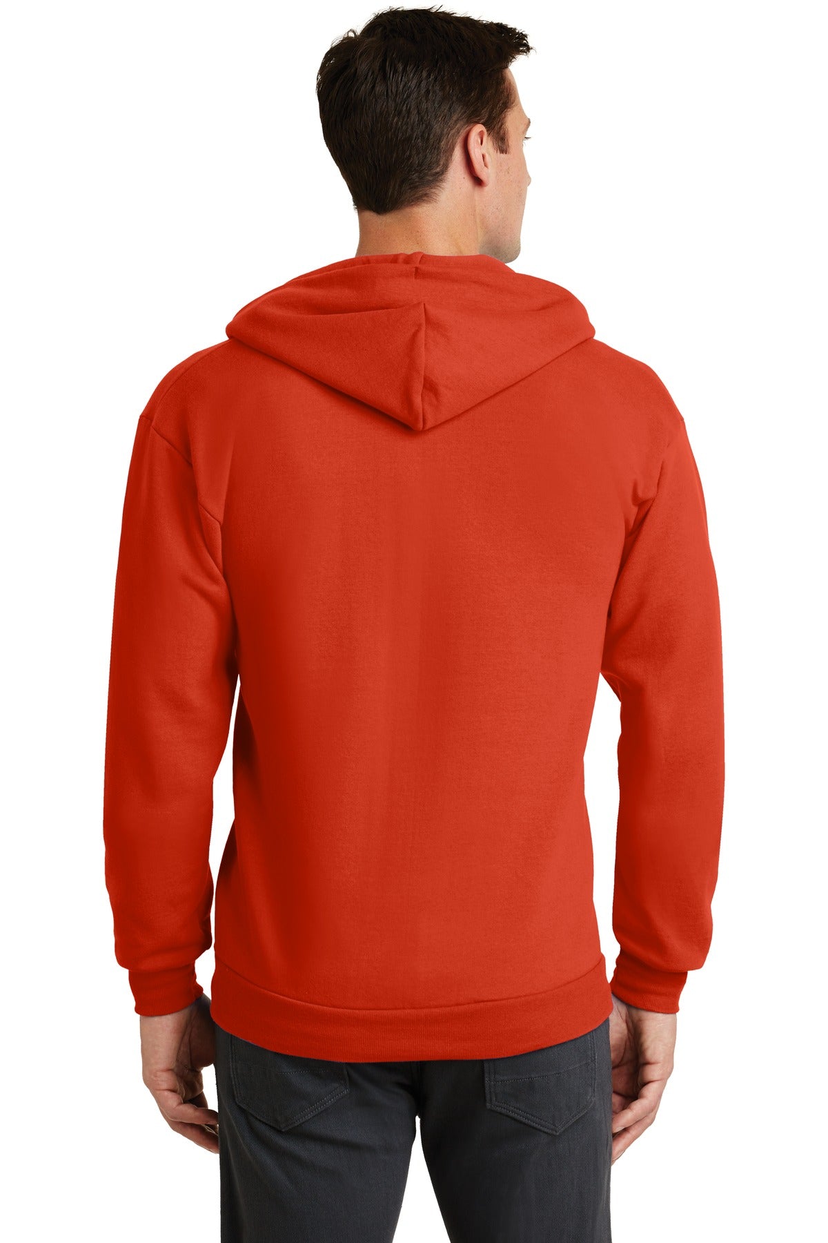Unisex Core Fleece Full-Zip Hoodie - Orange
