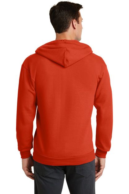 Unisex Core Fleece Full-Zip Hoodie - Orange