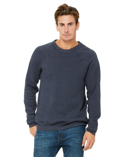 Unisex Sponge Fleece Raglan Sweatshirt - Heather Navy