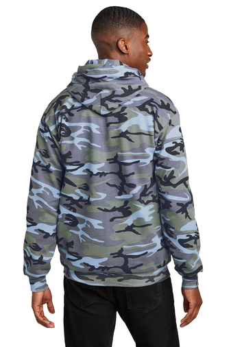 Unisex Core Fleece Camo Pullover Hoodie - Woodlnd Blue Ca