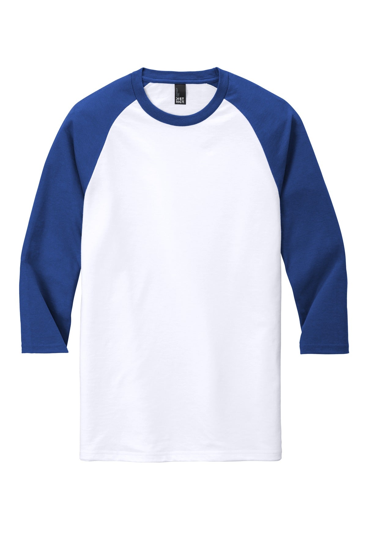 Unisex Perfect Tri 3/4-Sleeve Raglan - Deep Royal / White