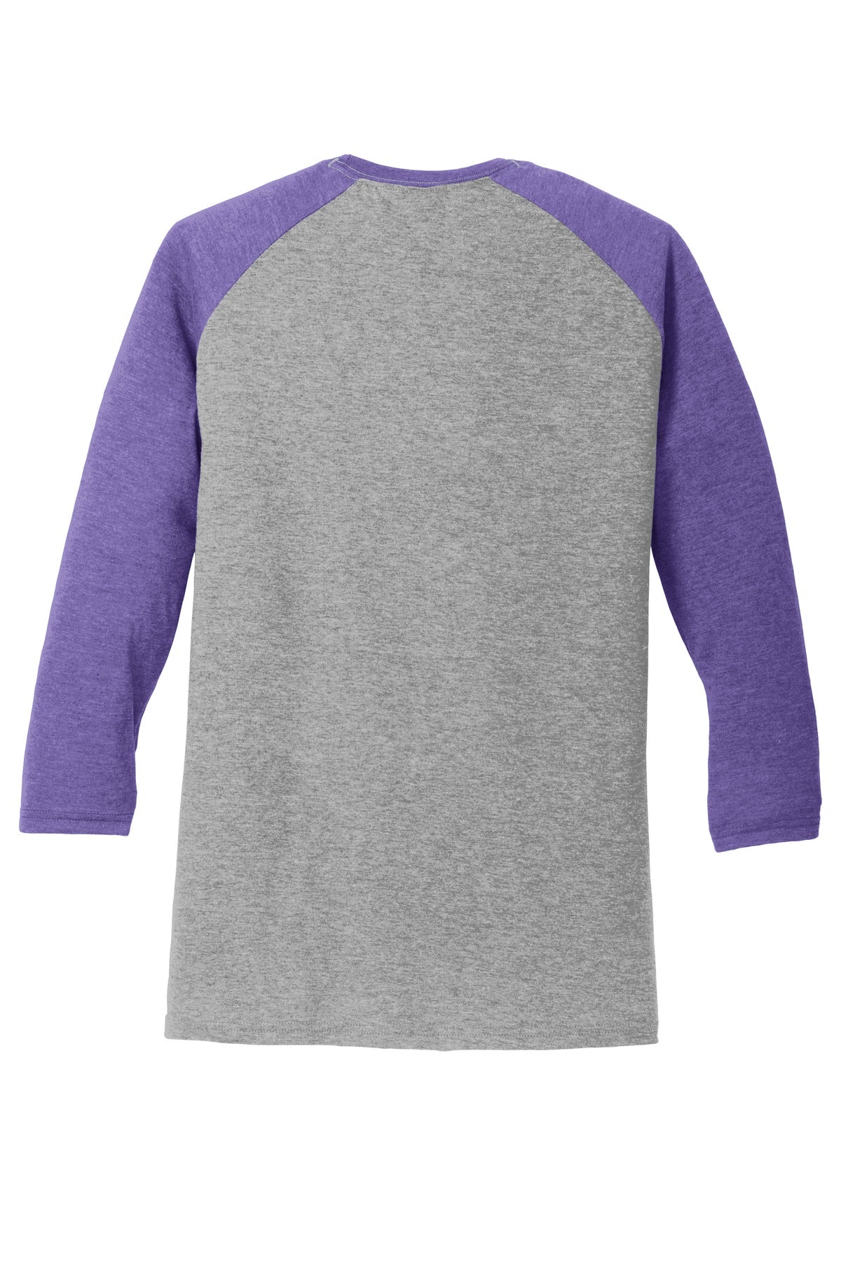 Unisex Perfect Tri 3/4-Sleeve Raglan - Purple Fr / Gray French