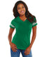 LAT 3537 - Women's Football T-Shirt - Vintage Green / Bd White