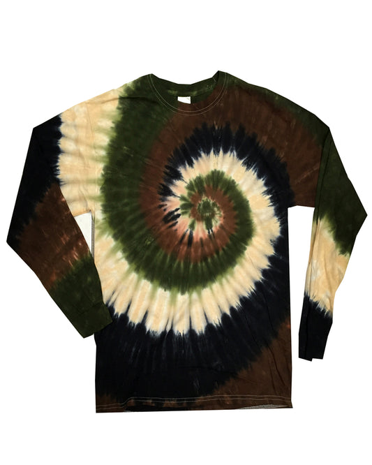 Unisex 100% Cotton Long-Sleeve T-Shirt - Camo Swirl