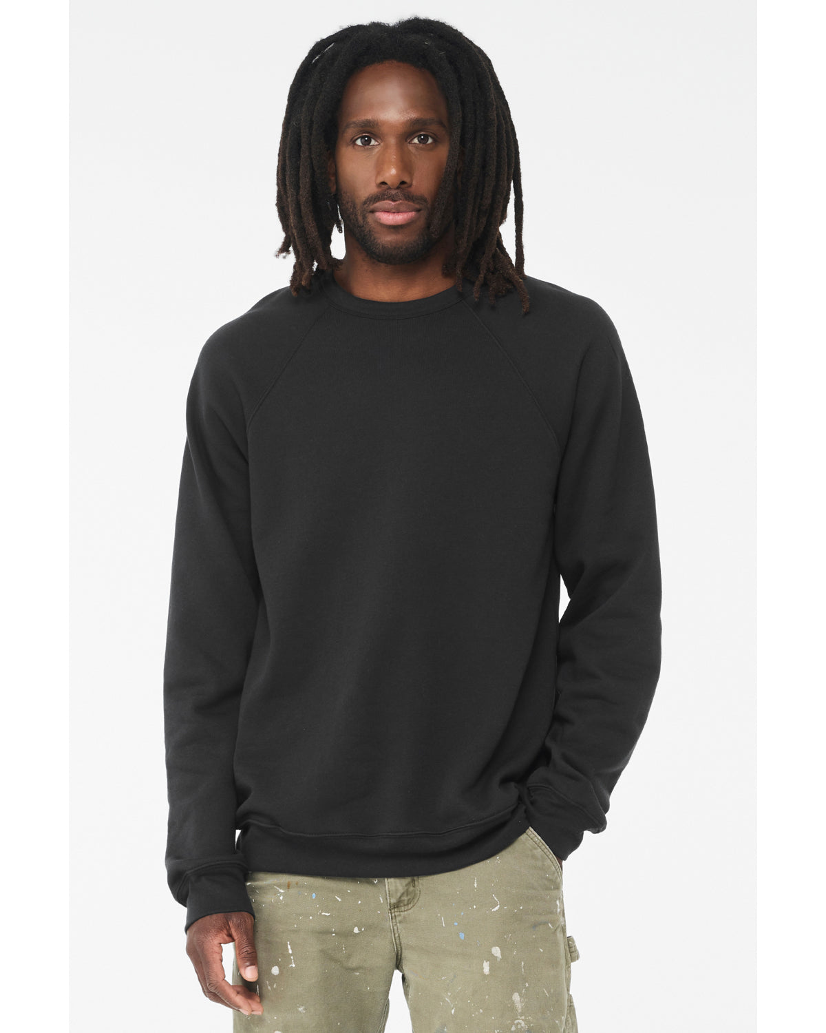 Unisex Sponge Fleece Raglan Sweatshirt - Vintage Black