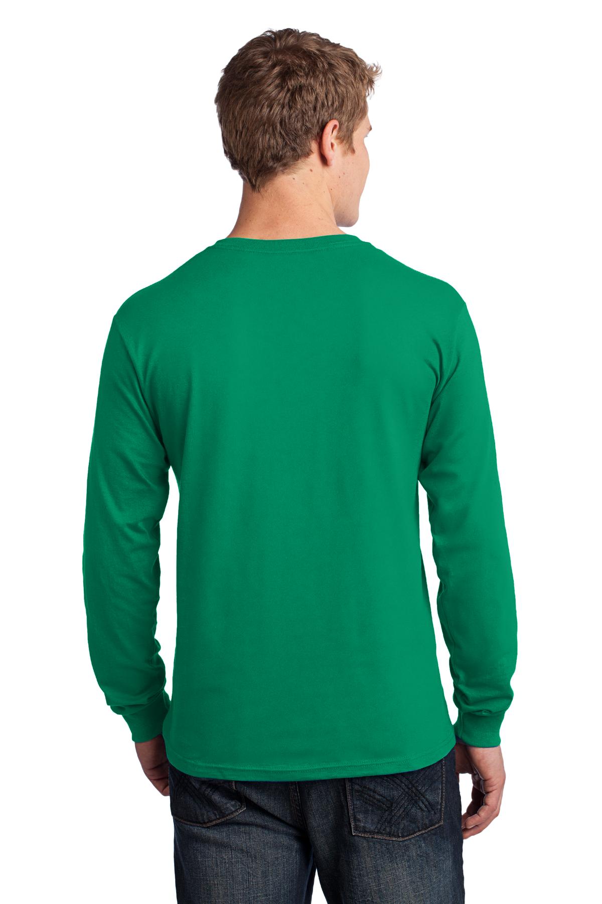 Unisex Long Sleeve Core Cotton Tee - Kelly