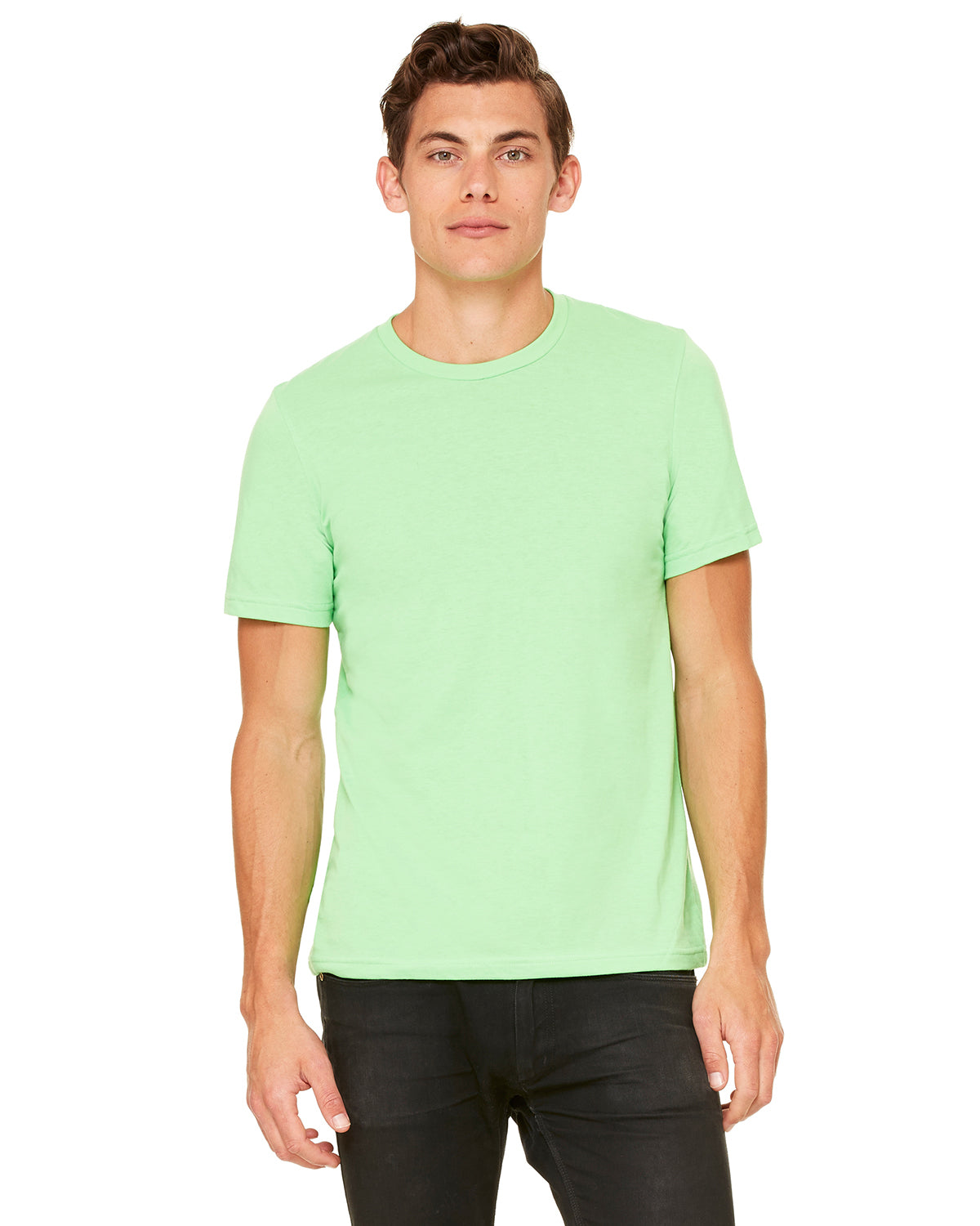 Unisex Poly-Cotton Short-Sleeve T-Shirt - Neon Green