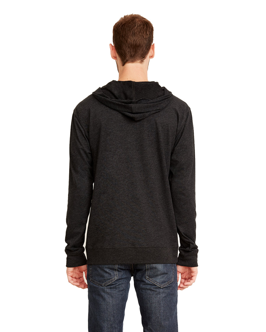 Unisex Sueded Full-Zip Hoodie - Heather Charcoal